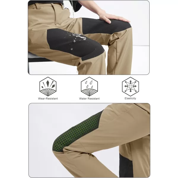 MAGCOMSEN Women's Fleece Lined Hiking Pants Waterproof Insulated Outdoor Snow Ski Pants Winter Hunting Softshell Pants