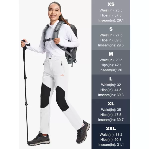 MAGCOMSEN Women's Fleece Lined Hiking Pants Waterproof Insulated Outdoor Snow Ski Pants Winter Hunting Softshell Pants