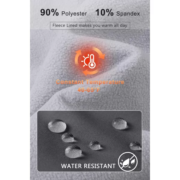 MAGCOMSEN Women's Fleece Lined Hiking Pants Waterproof Insulated Outdoor Snow Ski Pants Winter Hunting Softshell Pants