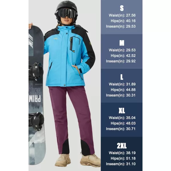 MAGCOMSEN Women's Fleece Lined Winter Hiking Pants Waterproof Insulated Ski Snow Pants Outdoor Hunting Softshell Pants