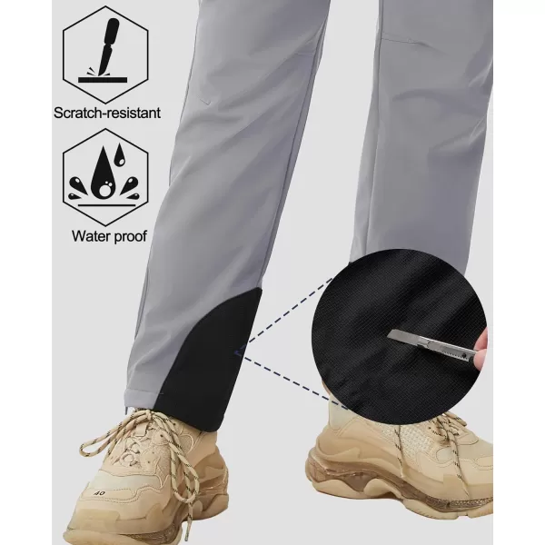 MAGCOMSEN Women's Fleece Lined Winter Hiking Pants Waterproof Insulated Ski Snow Pants Outdoor Hunting Softshell Pants