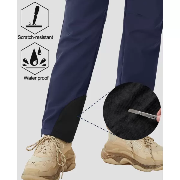 MAGCOMSEN Women's Fleece Lined Winter Hiking Pants Waterproof Insulated Ski Snow Pants Outdoor Hunting Softshell Pants