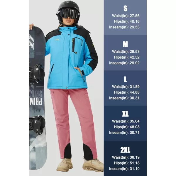 MAGCOMSEN Women's Fleece Lined Winter Hiking Pants Waterproof Insulated Ski Snow Pants Outdoor Hunting Softshell Pants