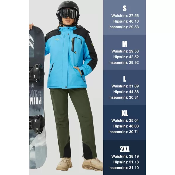 MAGCOMSEN Women's Fleece Lined Winter Hiking Pants Waterproof Insulated Ski Snow Pants Outdoor Hunting Softshell Pants