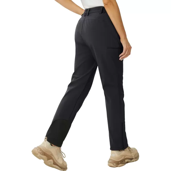 MAGCOMSEN Women's Fleece Lined Winter Hiking Pants Waterproof Insulated Ski Snow Pants Outdoor Hunting Softshell Pants