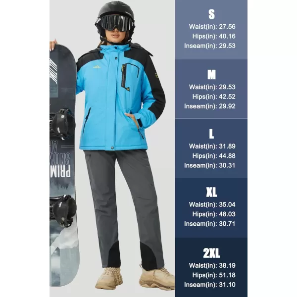 MAGCOMSEN Women's Fleece Lined Winter Hiking Pants Waterproof Insulated Ski Snow Pants Outdoor Hunting Softshell Pants