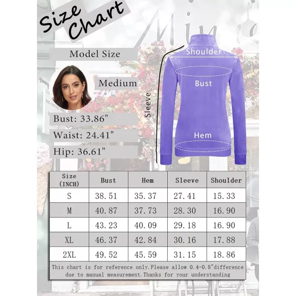 MAGCOMSEN Womens Half Zip Pullover Velour Stand Collar Casual Sweater Long Sleeve Solid Sweatshirts with Pockets