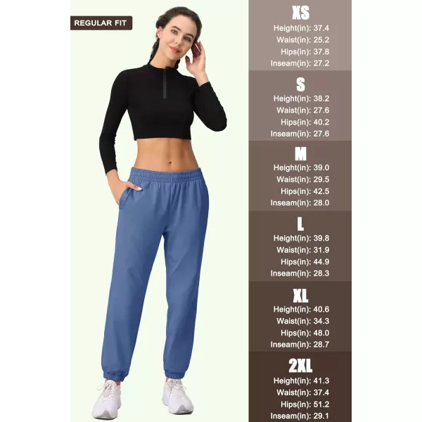 MAGCOMSEN Women's Joggers with Pockets Fleece Lined Water Resistant Warm Sweatpants Winter Jogging Hiking Pants