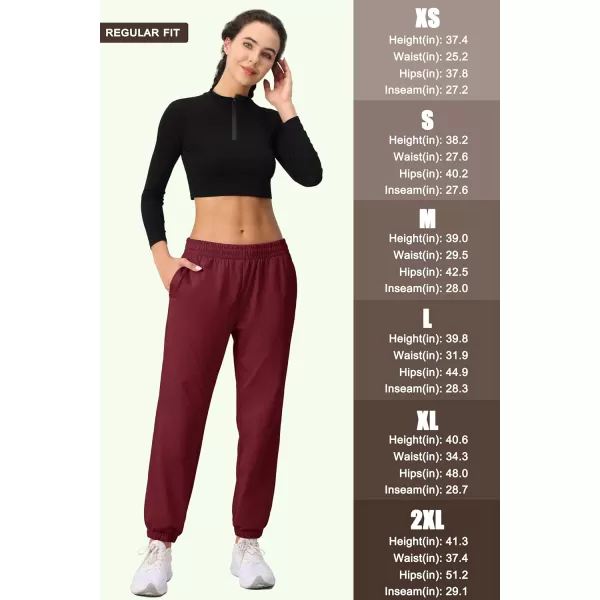 MAGCOMSEN Women's Joggers with Pockets Fleece Lined Water Resistant Warm Sweatpants Winter Jogging Hiking Pants