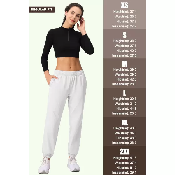 MAGCOMSEN Women's Joggers with Pockets Fleece Lined Water Resistant Warm Sweatpants Winter Jogging Hiking Pants