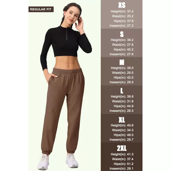 MAGCOMSEN Women's Joggers with Pockets Fleece Lined Water Resistant Warm Sweatpants Winter Jogging Hiking Pants