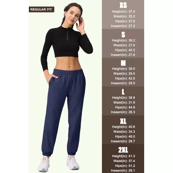 MAGCOMSEN Women's Joggers with Pockets Fleece Lined Water Resistant Warm Sweatpants Winter Jogging Hiking Pants