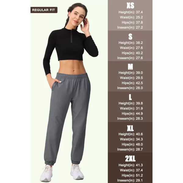 MAGCOMSEN Women's Joggers with Pockets Fleece Lined Water Resistant Warm Sweatpants Winter Jogging Hiking Pants
