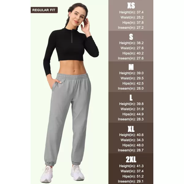 MAGCOMSEN Women's Joggers with Pockets Fleece Lined Water Resistant Warm Sweatpants Winter Jogging Hiking Pants