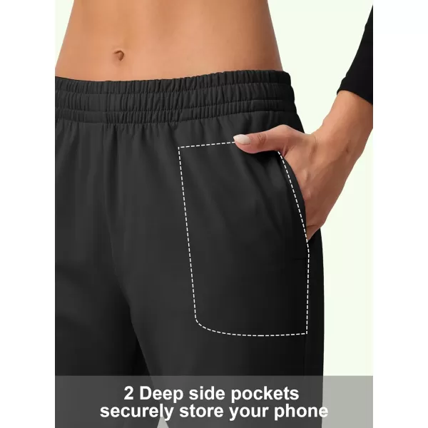 MAGCOMSEN Women's Joggers with Pockets Fleece Lined Water Resistant Warm Sweatpants Winter Jogging Hiking Pants
