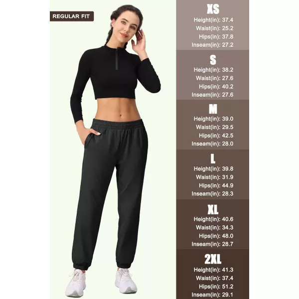 MAGCOMSEN Women's Joggers with Pockets Fleece Lined Water Resistant Warm Sweatpants Winter Jogging Hiking Pants