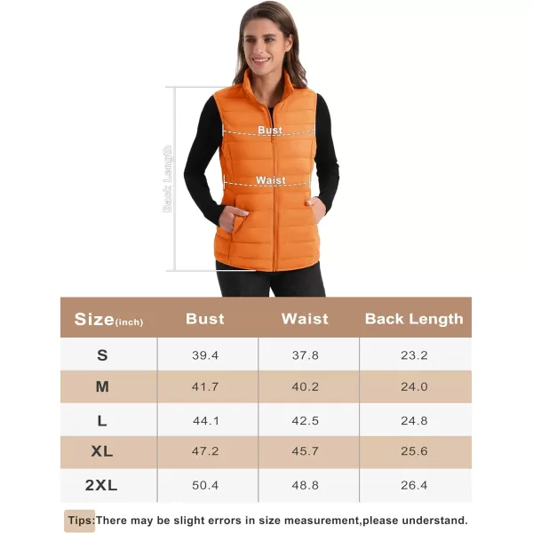 MAGCOMSEN Women's Lightweight Puffer Vest Sleeveless Quilted Stand Collar Zip Jacket 4 Pockets Padded Outerwear Vests