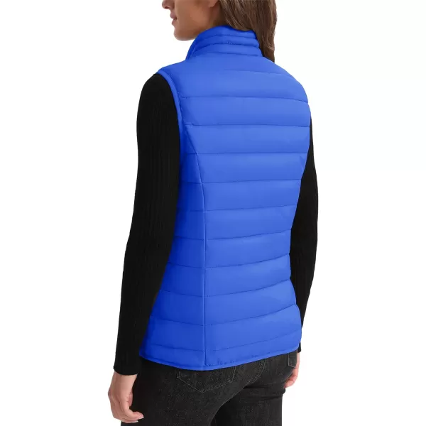 MAGCOMSEN Women's Lightweight Puffer Vest Sleeveless Quilted Stand Collar Zip Jacket 4 Pockets Padded Outerwear Vests