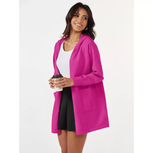 MAGCOMSEN Women's Open Front Cardigan Knit Lightweight Coatigan Jacket Hooded Sweater Coat 2 Pockets 2024 Spring Casual