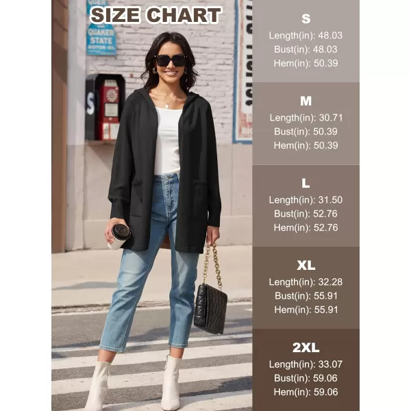MAGCOMSEN Women's Open Front Cardigan Knit Lightweight Coatigan Jacket Hooded Sweater Coat 2 Pockets 2024 Spring Casual