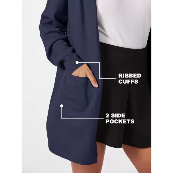 MAGCOMSEN Women's Open Front Cardigan Knit Lightweight Coatigan Jacket Hooded Sweater Coat 2 Pockets 2024 Spring Casual