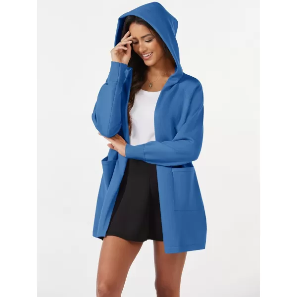 MAGCOMSEN Women's Open Front Cardigan Knit Lightweight Coatigan Jacket Hooded Sweater Coat 2 Pockets 2024 Spring Casual