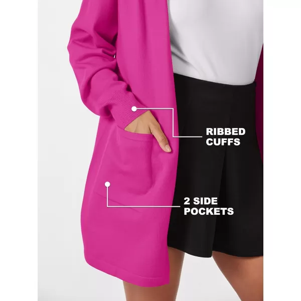 MAGCOMSEN Women's Open Front Cardigan Knit Lightweight Coatigan Jacket Hooded Sweater Coat 2 Pockets 2024 Spring Casual