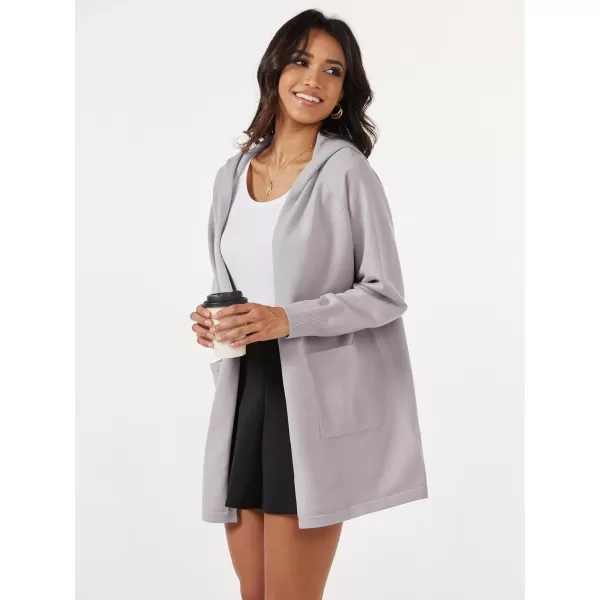MAGCOMSEN Women's Open Front Cardigan Knit Lightweight Coatigan Jacket Hooded Sweater Coat 2 Pockets 2024 Spring Casual