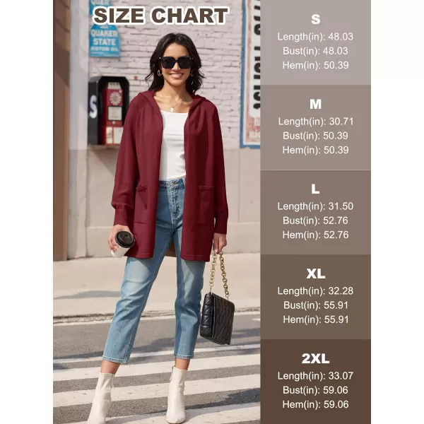 MAGCOMSEN Women's Open Front Cardigan Knit Lightweight Coatigan Jacket Hooded Sweater Coat 2 Pockets 2024 Spring Casual