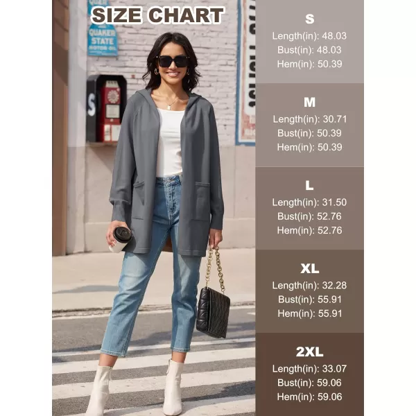 MAGCOMSEN Women's Open Front Cardigan Knit Lightweight Coatigan Jacket Hooded Sweater Coat 2 Pockets 2024 Spring Casual