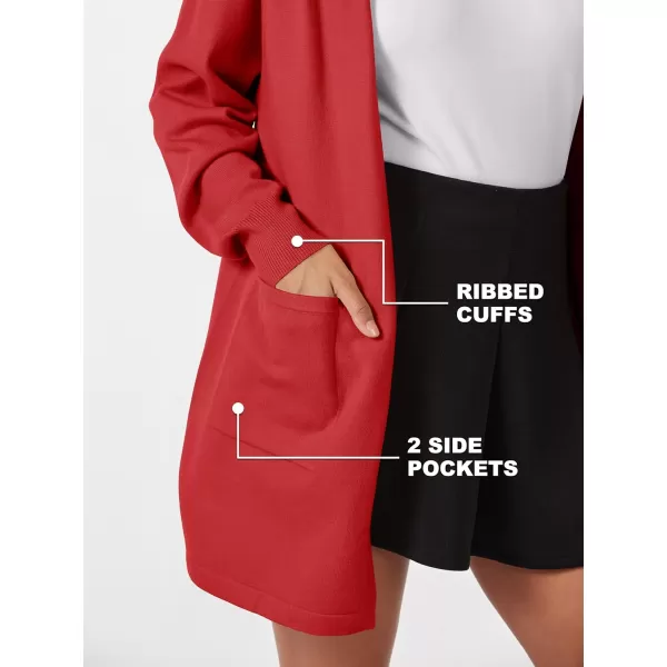 MAGCOMSEN Women's Open Front Cardigan Knit Lightweight Coatigan Jacket Hooded Sweater Coat 2 Pockets 2024 Spring Casual
