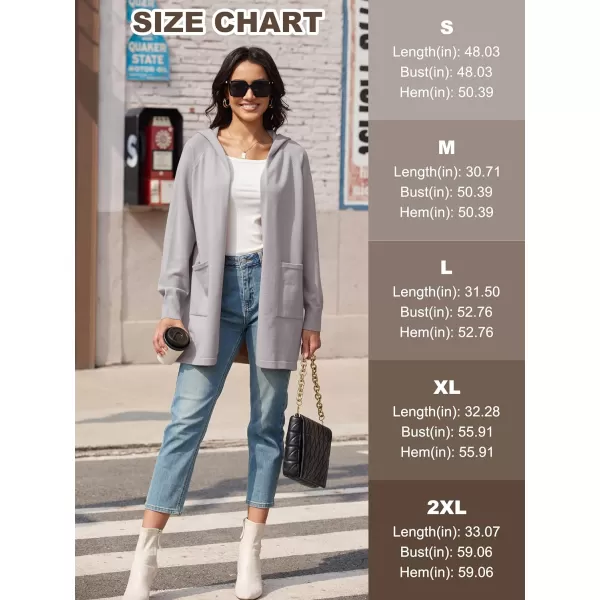 MAGCOMSEN Women's Open Front Cardigan Knit Lightweight Coatigan Jacket Hooded Sweater Coat 2 Pockets 2024 Spring Casual