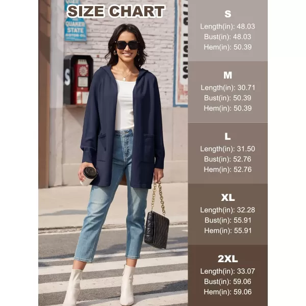 MAGCOMSEN Women's Open Front Cardigan Knit Lightweight Coatigan Jacket Hooded Sweater Coat 2 Pockets 2024 Spring Casual