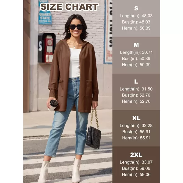 MAGCOMSEN Women's Open Front Cardigan Knit Lightweight Coatigan Jacket Hooded Sweater Coat 2 Pockets 2024 Spring Casual
