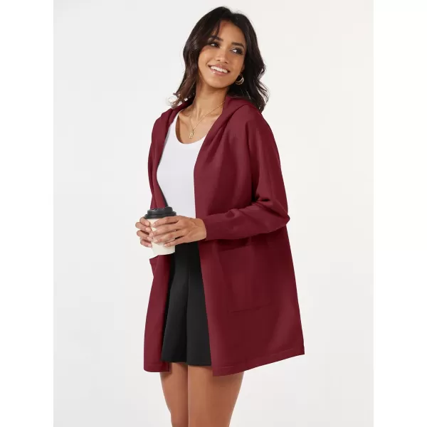 MAGCOMSEN Women's Open Front Cardigan Knit Lightweight Coatigan Jacket Hooded Sweater Coat 2 Pockets 2024 Spring Casual