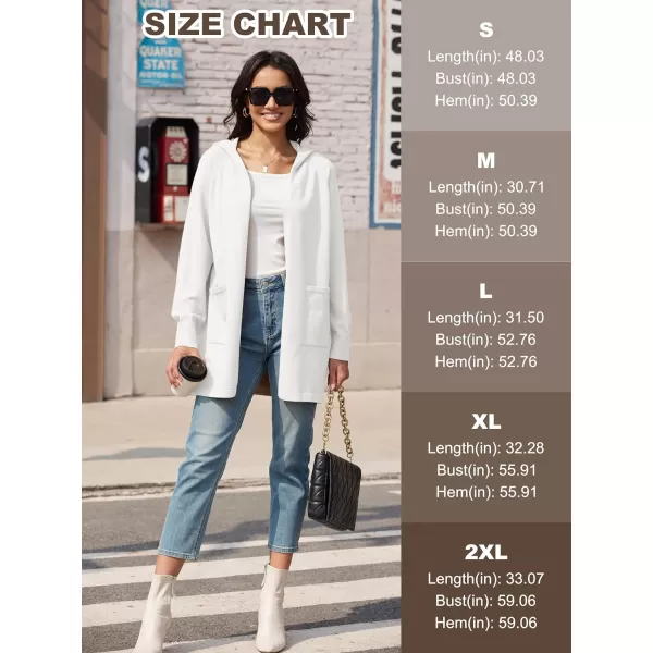 MAGCOMSEN Women's Open Front Cardigan Knit Lightweight Coatigan Jacket Hooded Sweater Coat 2 Pockets 2024 Spring Casual