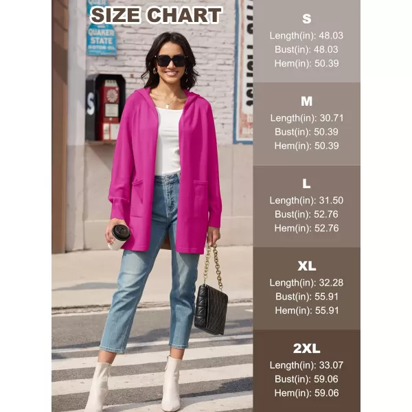 MAGCOMSEN Women's Open Front Cardigan Knit Lightweight Coatigan Jacket Hooded Sweater Coat 2 Pockets 2024 Spring Casual