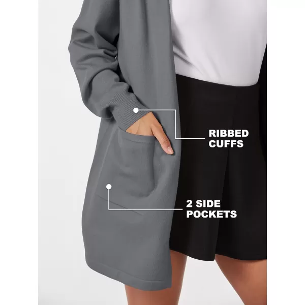 MAGCOMSEN Women's Open Front Cardigan Knit Lightweight Coatigan Jacket Hooded Sweater Coat 2 Pockets 2024 Spring Casual