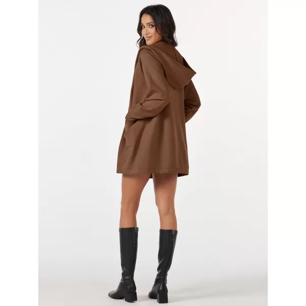 MAGCOMSEN Women's Open Front Cardigan Knit Lightweight Coatigan Jacket Hooded Sweater Coat 2 Pockets 2024 Spring Casual