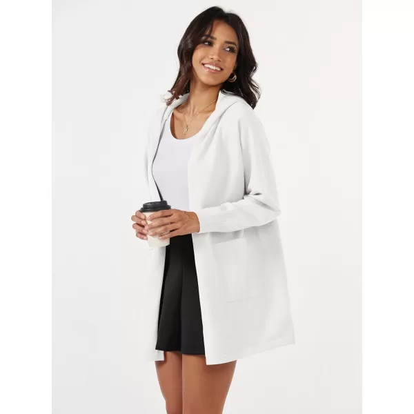 MAGCOMSEN Women's Open Front Cardigan Knit Lightweight Coatigan Jacket Hooded Sweater Coat 2 Pockets 2024 Spring Casual