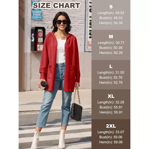 MAGCOMSEN Women's Open Front Cardigan Knit Lightweight Coatigan Jacket Hooded Sweater Coat 2 Pockets 2024 Spring Casual