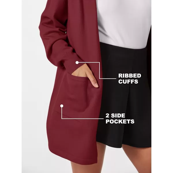 MAGCOMSEN Women's Open Front Cardigan Knit Lightweight Coatigan Jacket Hooded Sweater Coat 2 Pockets 2024 Spring Casual