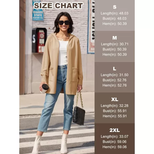MAGCOMSEN Women's Open Front Cardigan Knit Lightweight Coatigan Jacket Hooded Sweater Coat 2 Pockets 2024 Spring Casual