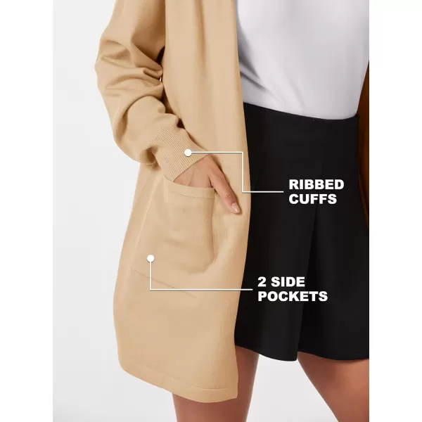 MAGCOMSEN Women's Open Front Cardigan Knit Lightweight Coatigan Jacket Hooded Sweater Coat 2 Pockets 2024 Spring Casual