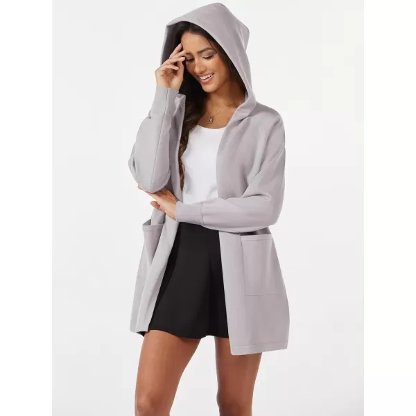 MAGCOMSEN Women's Open Front Cardigan Knit Lightweight Coatigan Jacket Hooded Sweater Coat 2 Pockets 2024 Spring Casual