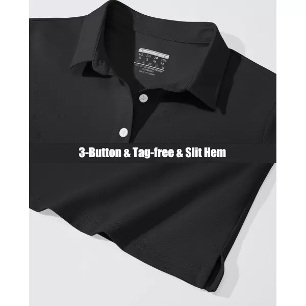 MAGCOMSEN Women's Polo Shirts Long Sleeve 3-Button Cotton Cool Shirts Wicking Casual Business Collared Shirts Tops