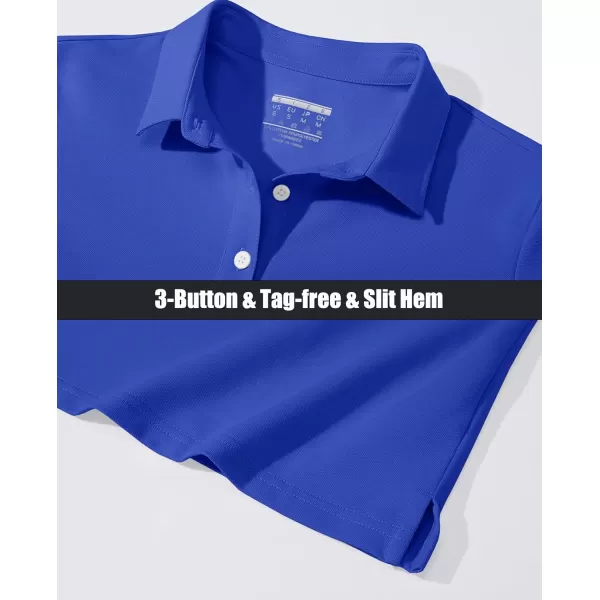 MAGCOMSEN Women's Polo Shirts Long Sleeve 3-Button Cotton Cool Shirts Wicking Casual Business Collared Shirts Tops