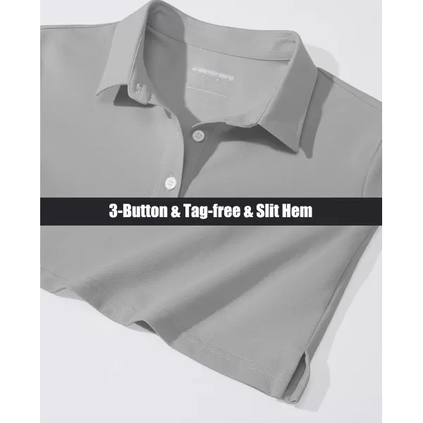 MAGCOMSEN Women's Polo Shirts Long Sleeve 3-Button Cotton Cool Shirts Wicking Casual Business Collared Shirts Tops