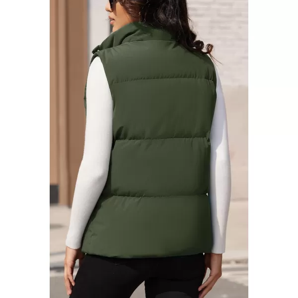 MAGCOMSEN Women's Puffer Vest Sleeveless Down Coat Zip Up Outerwear Lightweight Winter Padded Gilet Jacket with Pockets