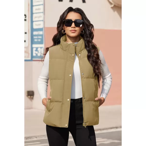 MAGCOMSEN Women's Puffer Vest Sleeveless Down Coat Zip Up Outerwear Lightweight Winter Padded Gilet Jacket with Pockets